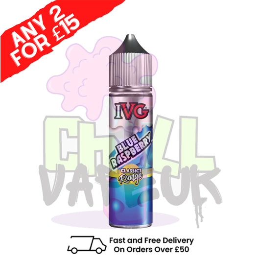 Blue Raspberry IVG Shortfill Juice 50ML Eliquid - CLASSICS RANGE