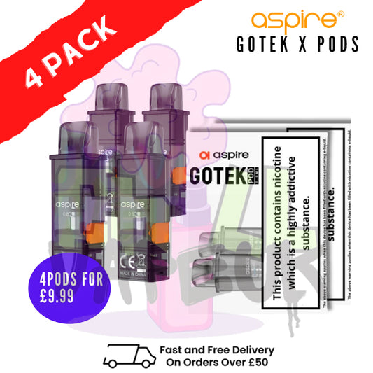 Aspire Gotek X Replacement Pod Catridges PACK OF 4 PODS