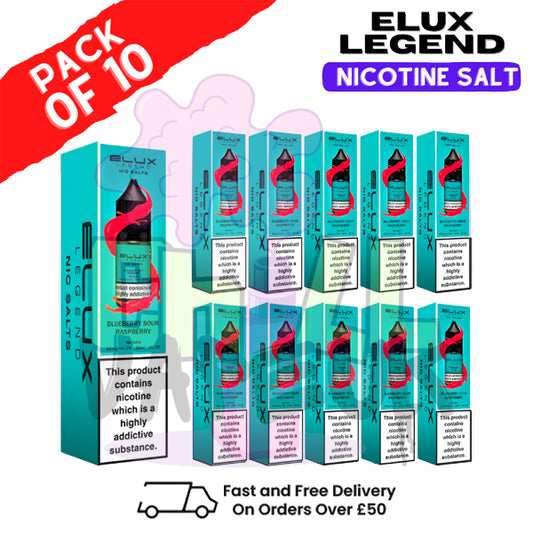 Blueberry Raspberry Elux Legend Nic Salt Pack / Box OF 10