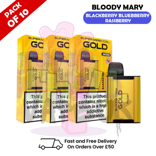 Blackberry Blueberry Raspberry - GOLD Bloody Mary Box of 10