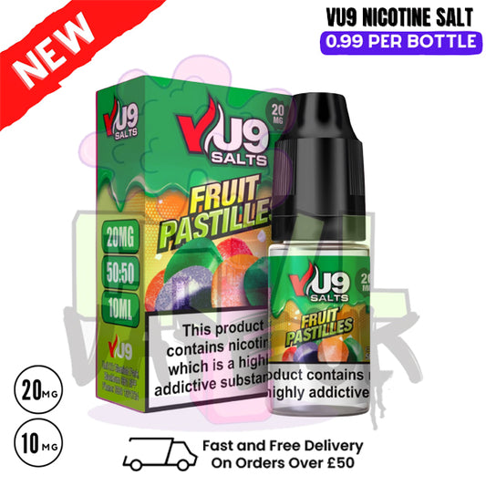 Fruit Pastilles Nic Salt 10ml Nicotine E Juice by VU9 - 99p Eliquid