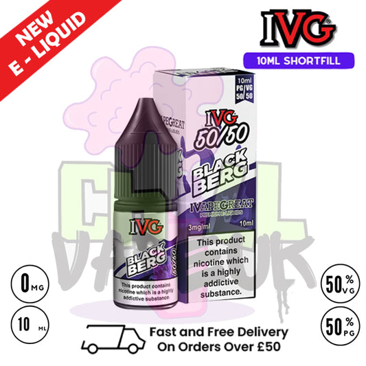 IVG 50/50 Blackberg 10ml E Liquid - ONLY £1.99