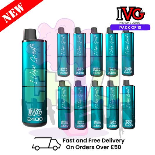 Box Of 10 - Classic Menthol IVG 2400 Disposable Vape Pen Kit