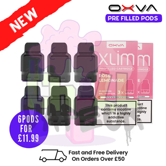Rose Lemonade Oxva Xlim Flavoured Pre-filled Pod Cartridges - £1.69