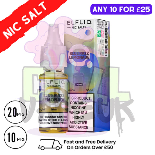 ElfLiq 'Blue Sour Raspberry' Nic Salt 10ML eLiquid
