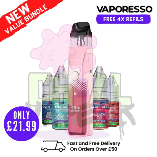 Pink Vaporesso Xros Pro Pod Kit | FREE 4X REFILS | £21.99