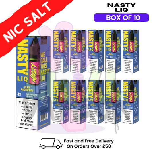 Blue Raspberry - NastyLiq Nic Salt Box Of 10