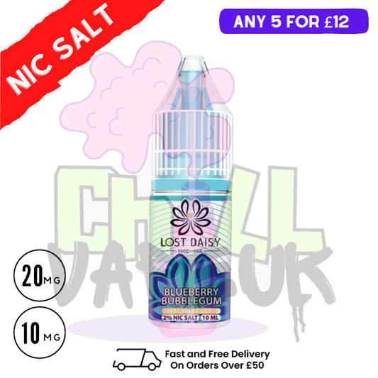 Blueberry Bubblegum LOST Daisy Nic Salt 10ML eLiquid