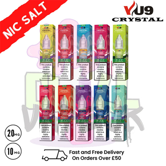 VU9 Crystal Nic Salt E-liquids - ANY 3 For £5.97