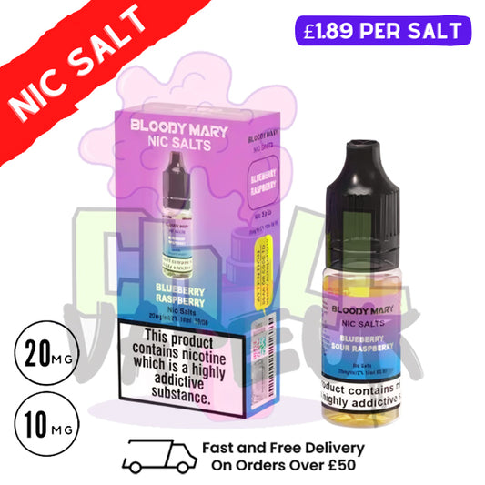 Blueberry Raspberry Bloody Mary 10ML Nic Salt