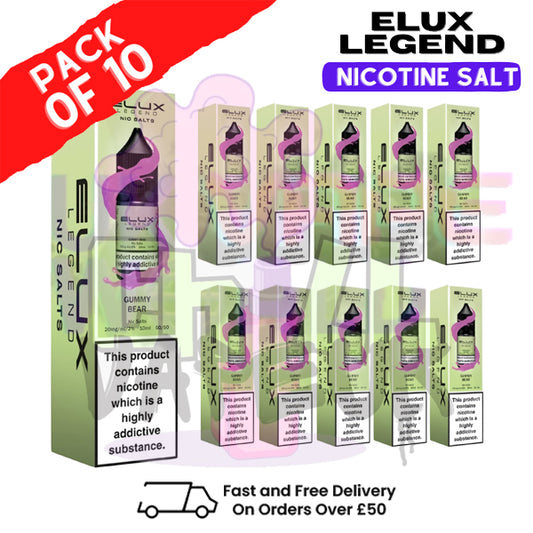 Gummy Bear Elux Legend Nic Salt BOX OF 10