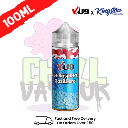 Blue Raspberry Gazillions Shortfill Juice 100ML Eliquid - VU9 x Kingston
