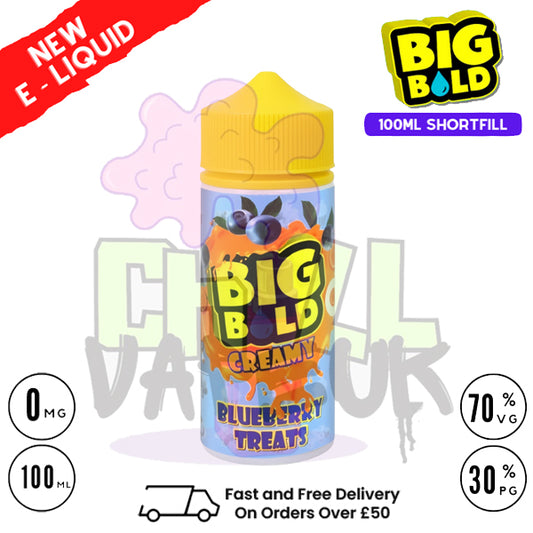 Blueberry Treats Big Bold Vape Juice 100ml | £9.50 + Nicshots