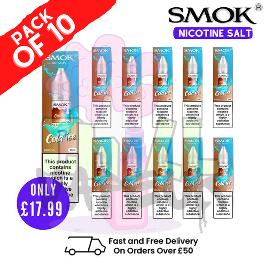 Cola Ice Smok Nic Salt E Liquid BOX OF 10