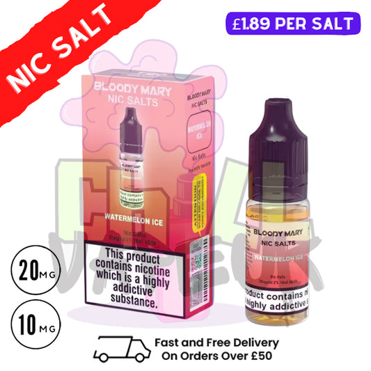 Watermelon ICE - Bloody Mary 10ML Nic Salt