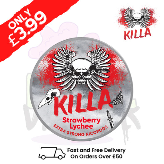 Strawberry Lychee Killa Nicotine Pouches NicoPod Nic Pouch (16.5mg)