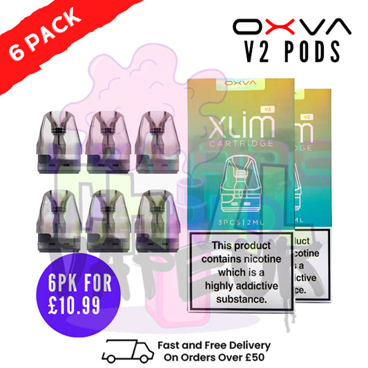 Oxva Xlim V2 Replacement Pod Cartridges (2 x Pack Of 3)