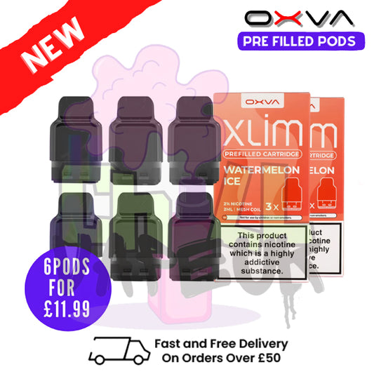Watermelon Ice Oxva Xlim Flavoured Pre-filled Pod Cartridges - £1.69
