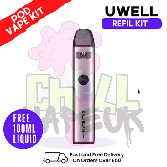 Arctic Silver Uwell Caliburn A2 Pod Kit + Free 100ML E Liquid