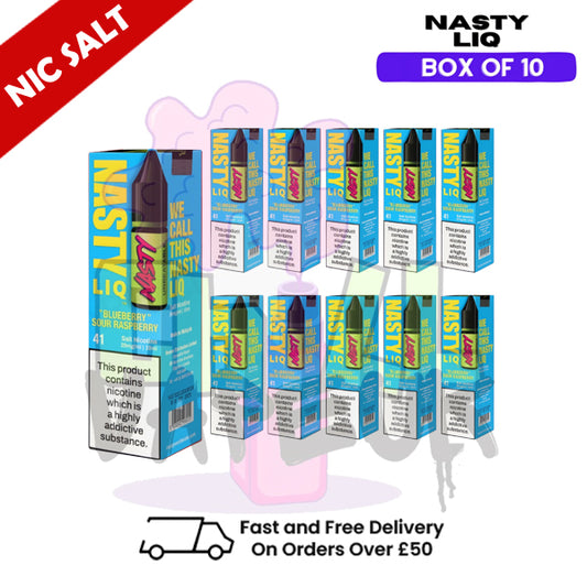 Blueberry Sour Raspberry - NastyLiq Nic Salt Box Of 10
