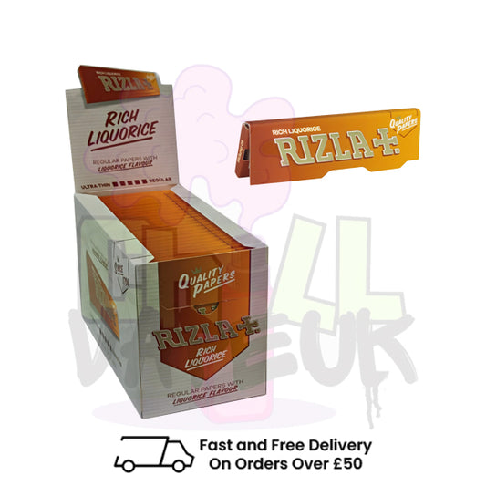 Rizla Liquorice Rolling Cigarette Papers Premium 100 Booklets