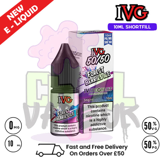 IVG 50/50 Forest Berries ICE 10ml E Liquid - ONLY £1.99