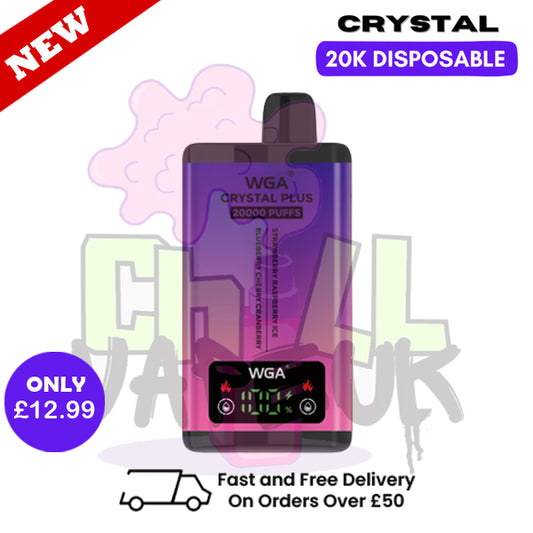 Strawberry Raspberry Ice Crystal Plus 20K Vape WGA Disposable Kit