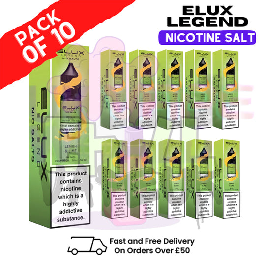 Lemon Lime Elux Legend Nic Salt BOX OF 10