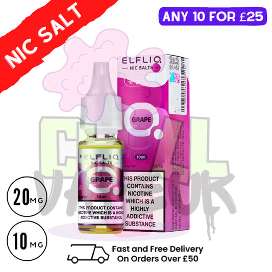 ElfLiq 'Grape' Nic Salt 10ML eLiquid