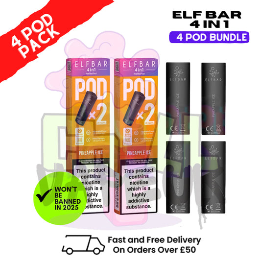 Elf Bar 4 in 1 Replacement Pods Pineapple ICE | 2%