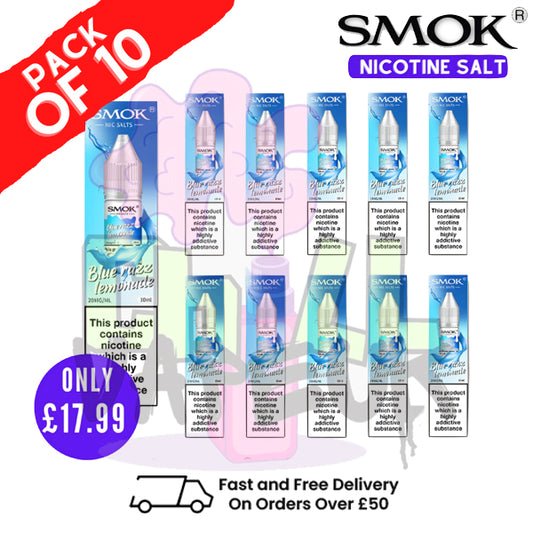 Blue Razz Lemonade Smok Nic Salt E Liquid BOX OF 10