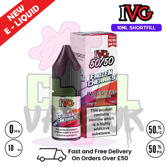 IVG 50/50 Frozen Cherries 10ml E Liquid - ONLY £1.99