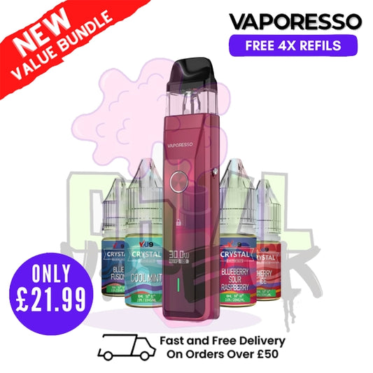 Red Vaporesso Xros Pro Pod Kit | FREE 4X REFILS | £21.99