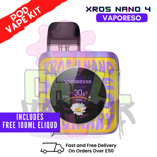Vaporesso Xros Nano 4 Word-Pop Yellow Pod Vape Kit