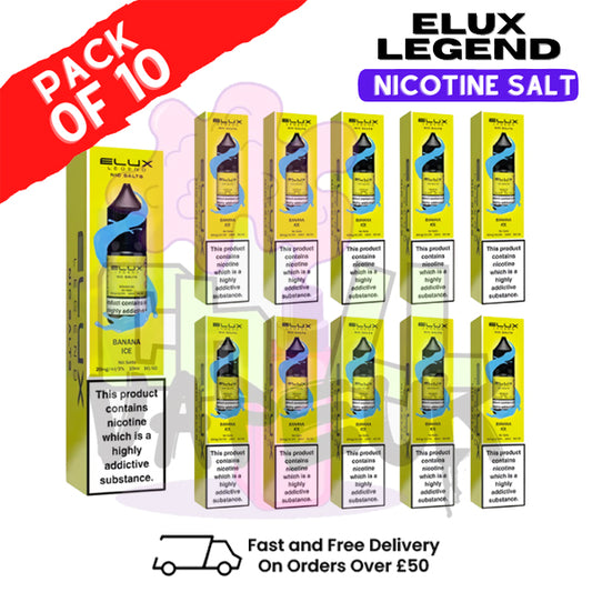 Banana ICE Elux Legend Nic Salt BOX OF 10