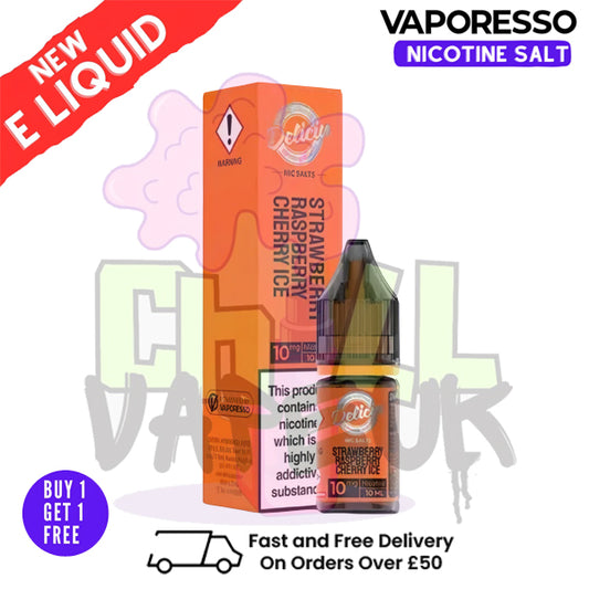 Vaporesso Deliciu Strawberry Raspberry Cherry ICE Nic Salt E-Liquid