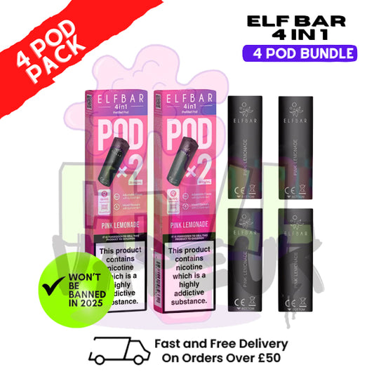 Elf Bar 4 in 1 Replacement Pods Pink Lemonade | 2%