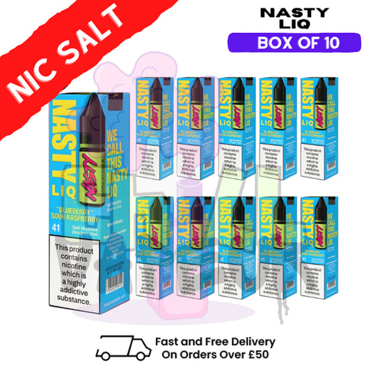Blueberry Sour Raspberry - NastyLiq Nic Salt Box Of 10