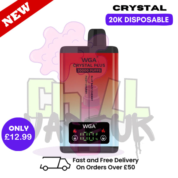 Blue Razz Cherry Crystal Plus 20K Vape WGA Disposable Kit