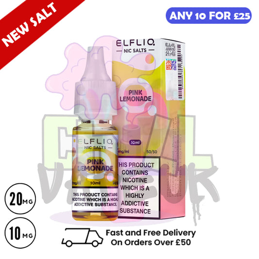 ElfLiq 'Pink Lemonade' Nic Salt 10ML eLiquid