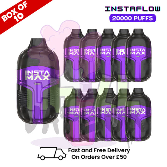 Strawberry Blue Razz InstaMax 20K Puff Bar Box Of 10