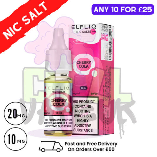 ElfLiq 'Cherry Cola' Nic Salt 10ML eLiquid
