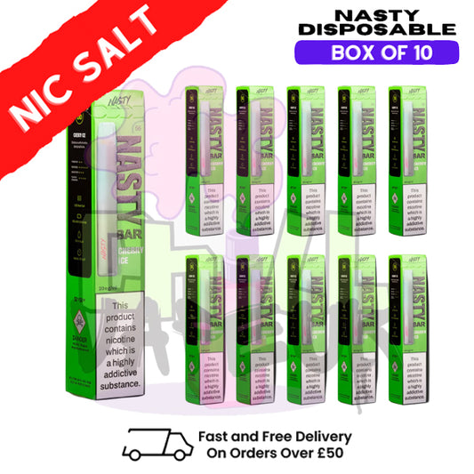Cherry Ice - Nasty Bar DX2 Disposable Box Of 10