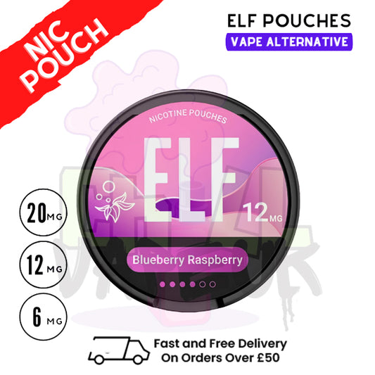 Blueberry Raspberry Elf Nicotine Pouches By Elf Bar