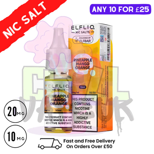 ElfLiq 'Pineapple Mango Orange' Nic Salt 10ML eLiquid