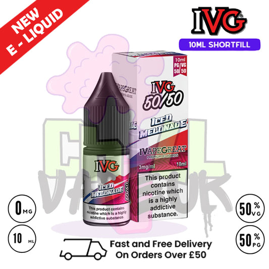 IVG 50/50 Iced Melonade 10ml E Liquid - ONLY £1.99