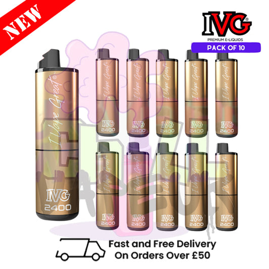 Box Of 10 - Heavenly Drops IVG 2400 Disposable Vape Pen Kit