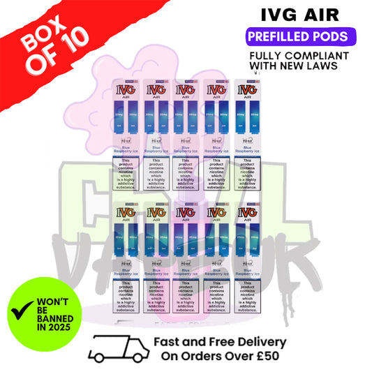 Blue Raspberry ICE IVG AIR Prefilled Pod Box Of 10
