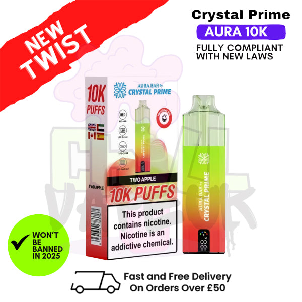Two Apple Crystal Prime 10K Puff Pod Kit