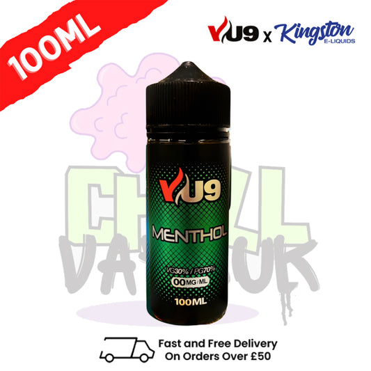 Menthol Shortfill eJuice 100ML Eliquid - VU9 x Kingston